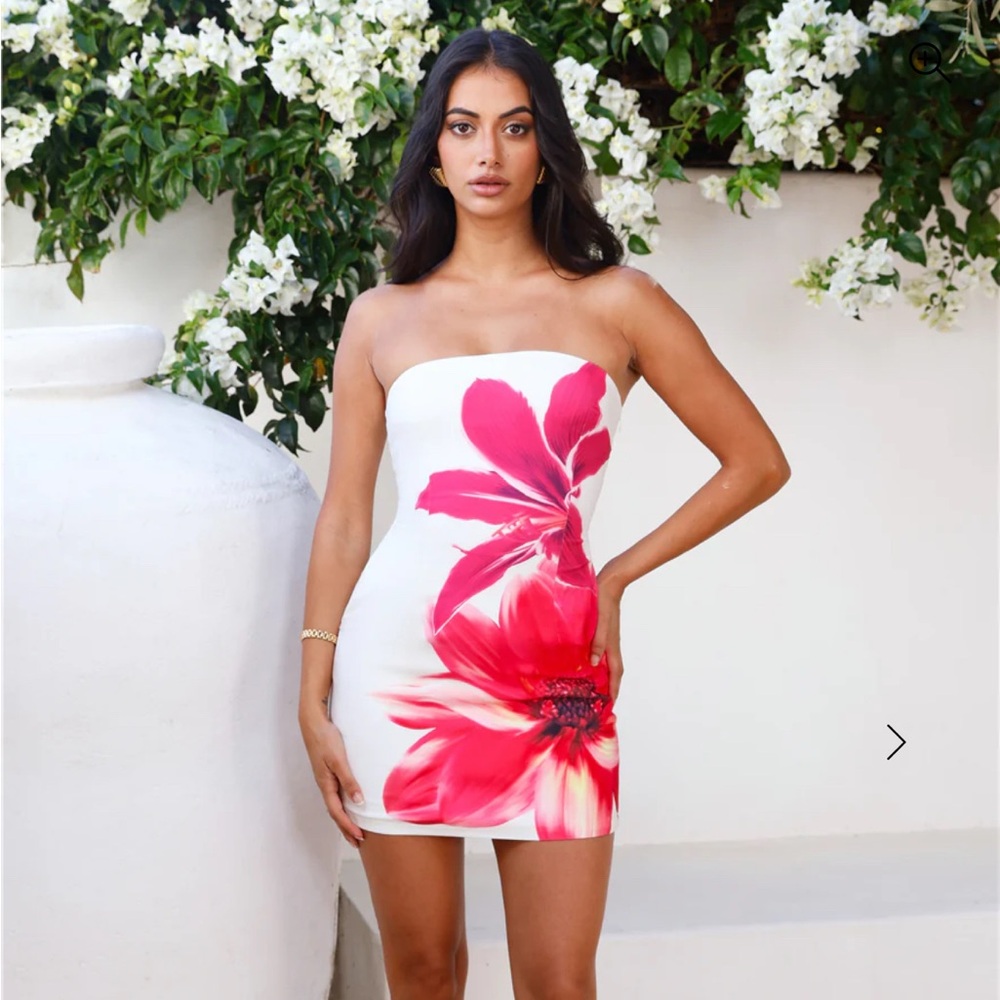 Floral Strapless Dress